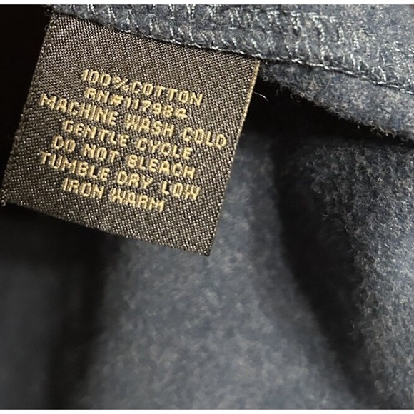 Grizzly Mountain Mens Shirt‎ Long Sleeve Chamois Flannel Blue Size Large Heavy - Picture 6 of 7